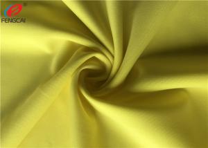 China Yellow Colour Semi-dull Lycra Knitted Polyester Spandex Fabric For Apparel on sale