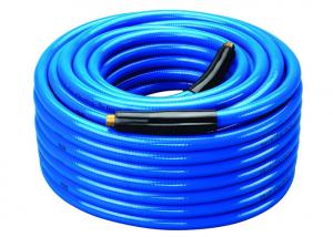 China Flex PVC Air Hose Blue Fiber Braided Industrial Air Hose OEM / ODM Available wholesale