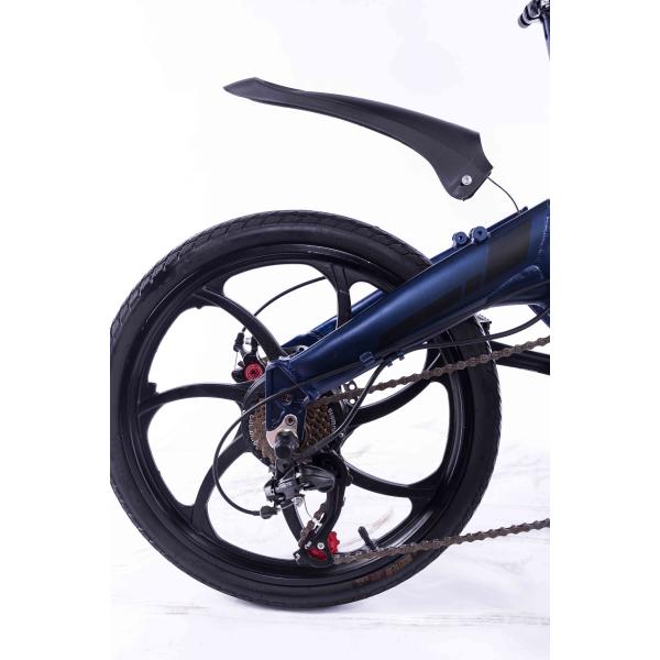 Durable 7 Speed Collapsible E Bike Removable Battery 20 Inch 350W Motor