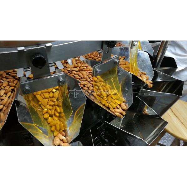 Z Elevator Conveyor Full Automatic Weighing Packing Machine For Season Bean Raisin Peanut Snacks Rice