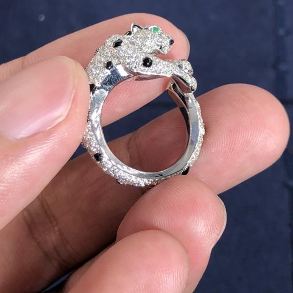 Car Tier High Quality 18K White Gold Ring Jewelry Natural Diamond Engagement Ring