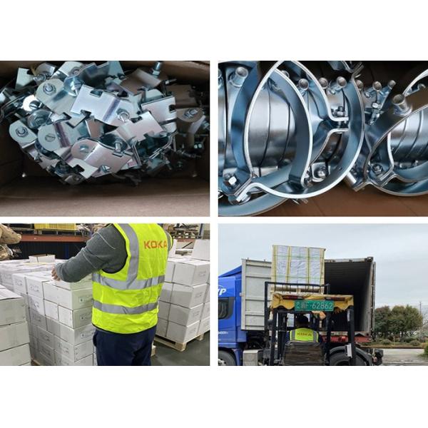 HDG Hanger Riser Pipe Clamp Sz3/8 Inch Heavy Duty Pipe Hangers Ss316 Powder Coated