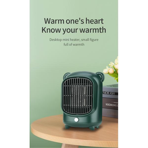 NO App-Controlled 500W Cute Design PTC Ceramic Room Desk Electric Hot Air Fan Heater