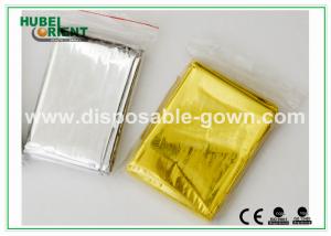 China Customized Silver Emergency Thermal Blanket / Waterproof Emergency Foil Blanket on sale