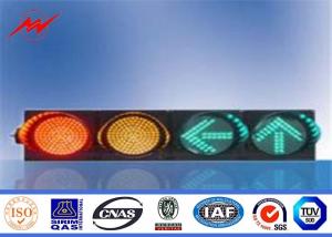 China Windproof High Way 4m Steel Traffic Light Signals With Post Controller on sale