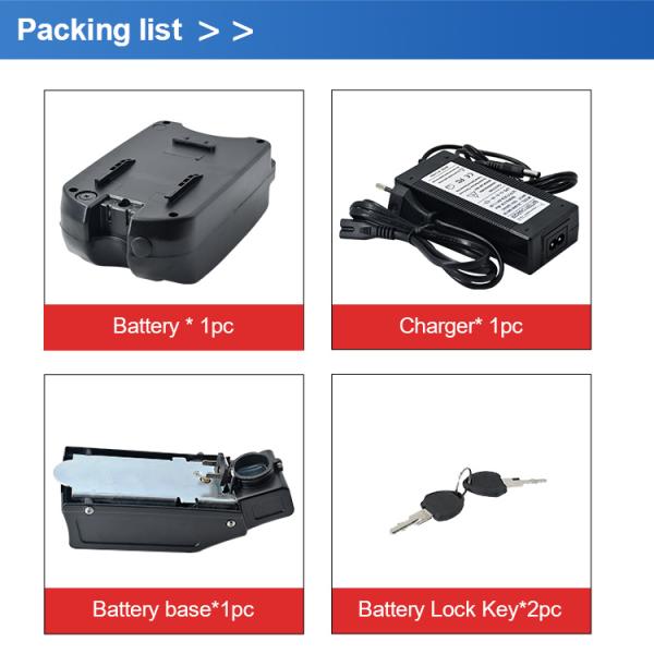 Littlefrog E Bike Battery Replacement 24V 36V 10Ah 11.6Ah Lithium Ion Battery Pack