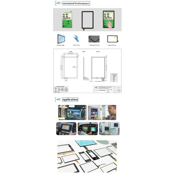 Polcd 10.1 inch GT9271 Square Shape Glass 800x1280 Capacitive Touch Screen Panel For Industrial Automotive
