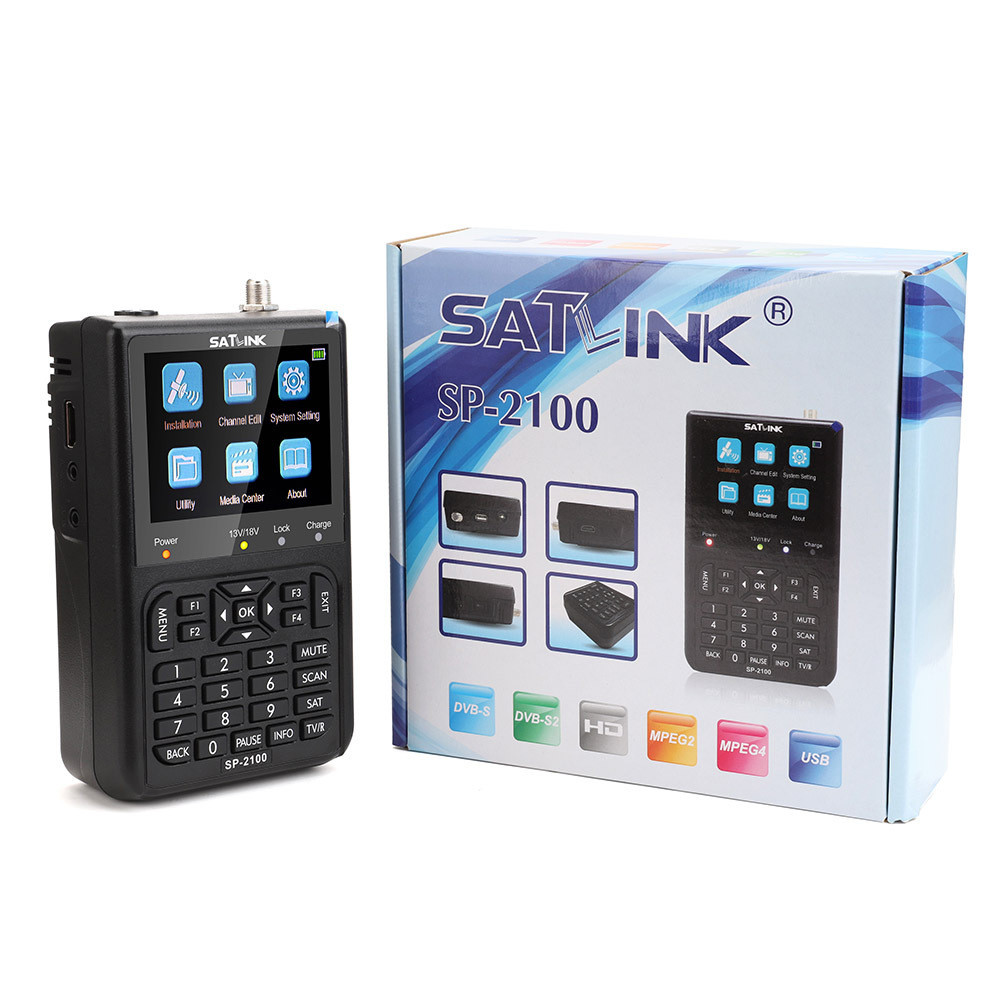 Quality Signal Finder SATLINK SP-2100 DVB-S2 HD Satellite Meter with 950-2150 MHz LNB Input for sale