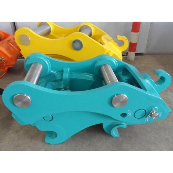 200 kg Mini Excavator Quick Coupler with Mechanical Quick Hitch in Yellow/Orange/Blue