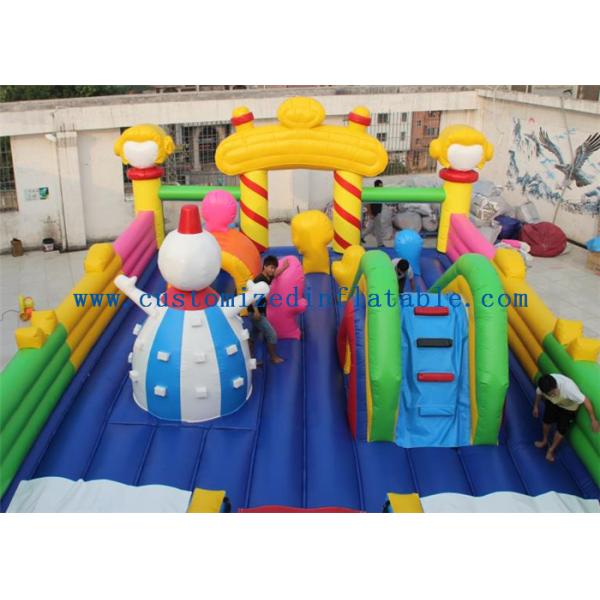 Waterproof Pororo Inflatable Double Slip And Slide Inflatable Fairyland Park For Playing