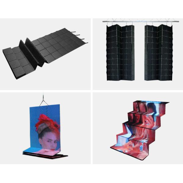 Mobile Stage Flexible LED Curtain Display RGB 3 In 1 Foldable LED Screens For Hire