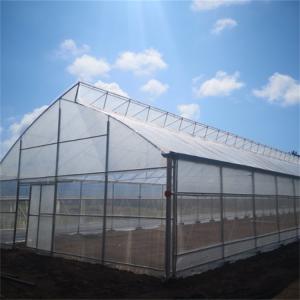 China Polyethylene Tunnel 6 Mil Plastic Covering Sawtooth Top Vent Greenhouse wholesale