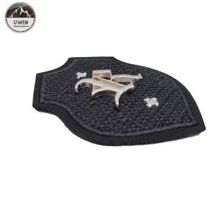 R Letter Royal Custom Embroidered Patches No Minimum 3D Any Shape Available