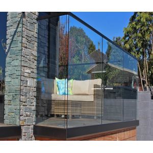 China Side Mounted SS304 50.8mm Tube Balcony Glass Railing wholesale