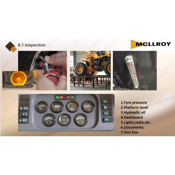 1500Kg Operating Load Front End Wheel Loader Brake Disc Brake Little 42kW