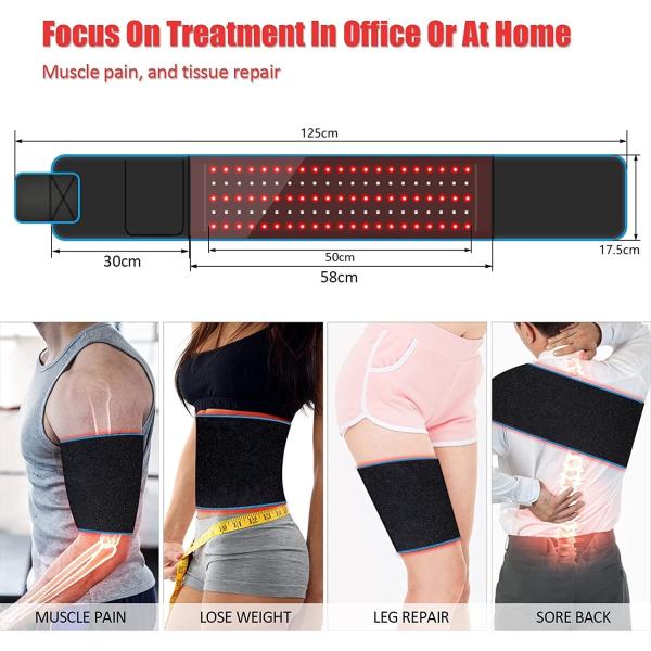Weight Lose 105pcs LED Red Light Therapy Belt 125x7.5cm