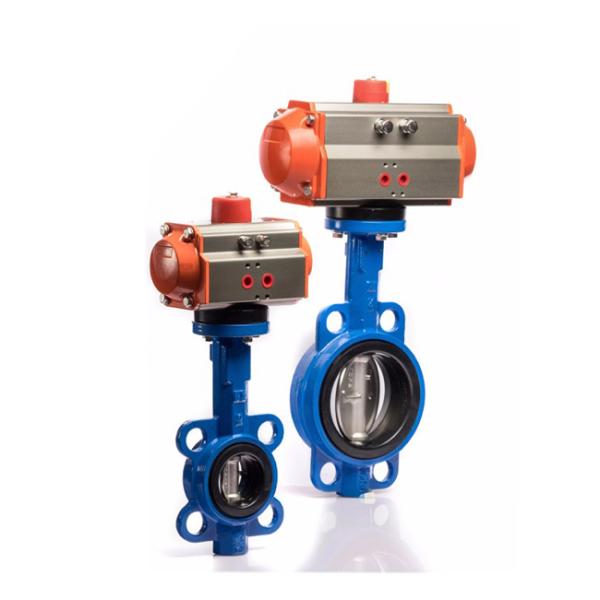 Wafer Type Actuator Pneumatic Butterfly Valve Dn50-Dn1000