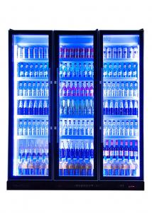 China 3 Door Glass Luxury Custom Bar Fridge Energy Cold Drink Refrigerator wholesale