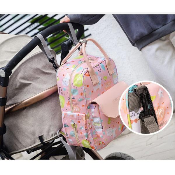 Animal Prints Polyester Rucksack Changing Travel Diaper Bags 27*15*42cm