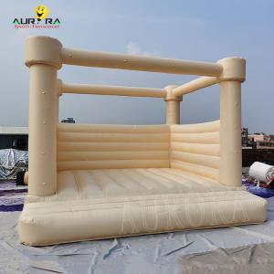 China Inflatable Beige Bouncy Castle Bouncing Castle Commercial UV Resistant on sale