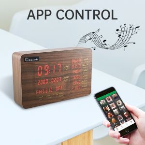 China Equantu Wood 18 Reciters Azan Clock Player Bluetooth 4.0 wholesale