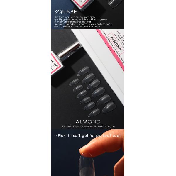 DIY Nail Art Custom 100/500Pcs Nails Press on False Clear Straight Nail Tip Curved Long Ballet False Nail Packaging Boxes