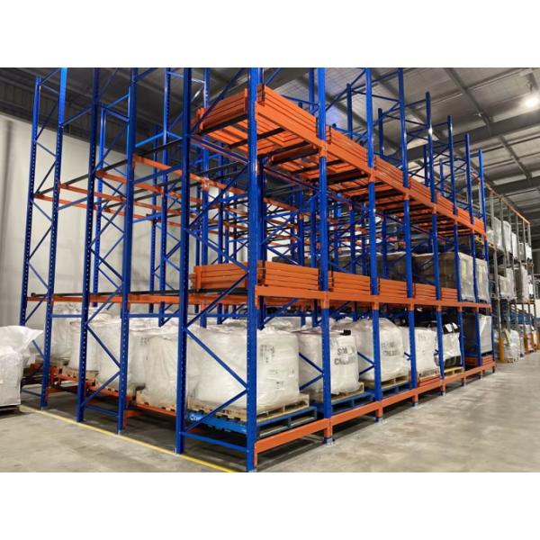 LIFO Storage Push Back Racking , Powder Coating High Density Warehouse Racking