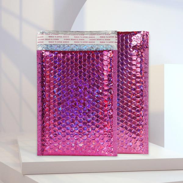 Shock Resistant Aluminized Film Metallic Bubble Bags Customizable