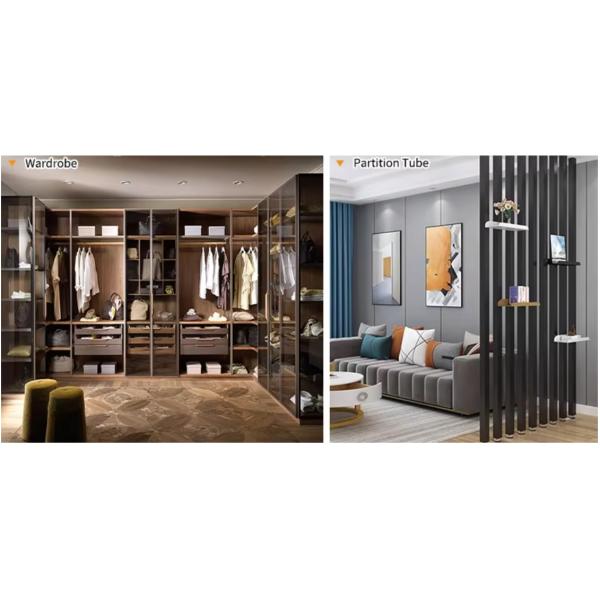 Popular Design Customized Wood Grain Metal Aluminium Square Tube Partition Screen And Room Dividers Aluminum Screen