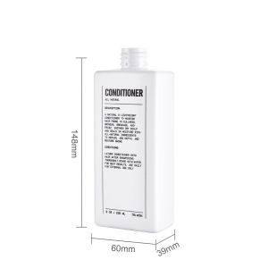 235ML White Custom Empty Shampoo And Conditioner Bottles Refillable