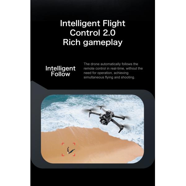 I8 Max Rc Drone 4k Hd Aerial Camera Gps Positioning Foldable Obstacle Avoidance Brushless Gimbal Optical Flow Frequency 2.4G