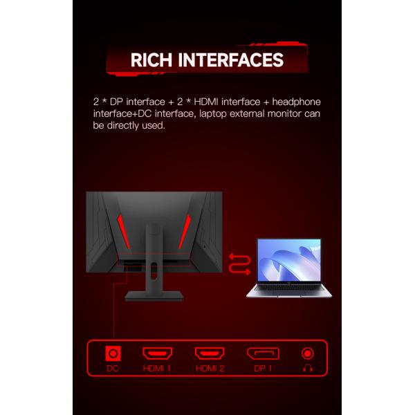 Bezel Less Nano IPS 27 Inch Gaming Monitor 1K 2K 4K 200Hz 240Hz with Adjustable Bracket