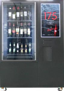 China Big Touch Screen Bottle Wine Vending Machine With Remote Platform And Coin Bill Acceptor on sale