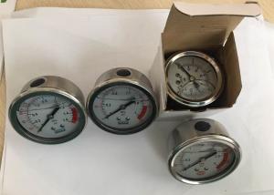 China Stainless Steel Oil Filled Pressure Gauge for Water Treatment Back Connection wholesale