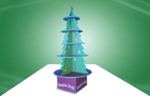China Recycled POS Cardboard Displays Christmas Tree Design Display Stand For Kid Items wholesale