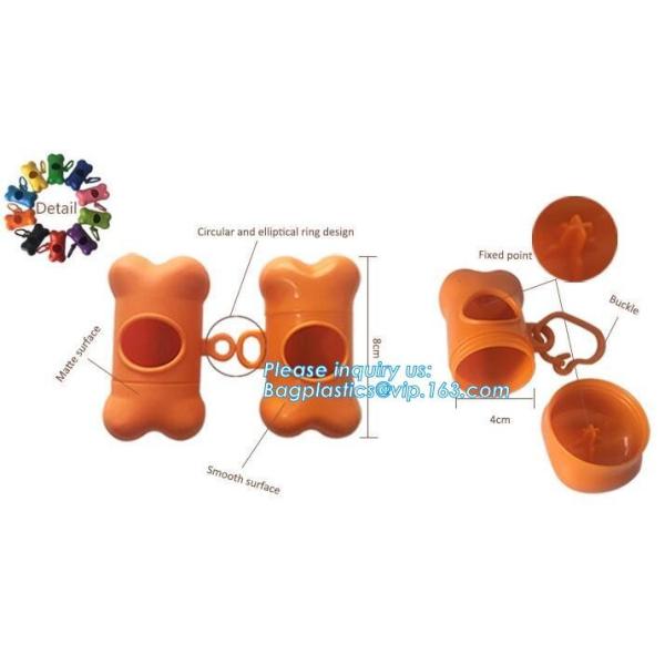 Pet product house shape dog waste bags with dispenser and leash clip, Pet Waste Bag Removal Disposal Heavy Duty Earth Fr