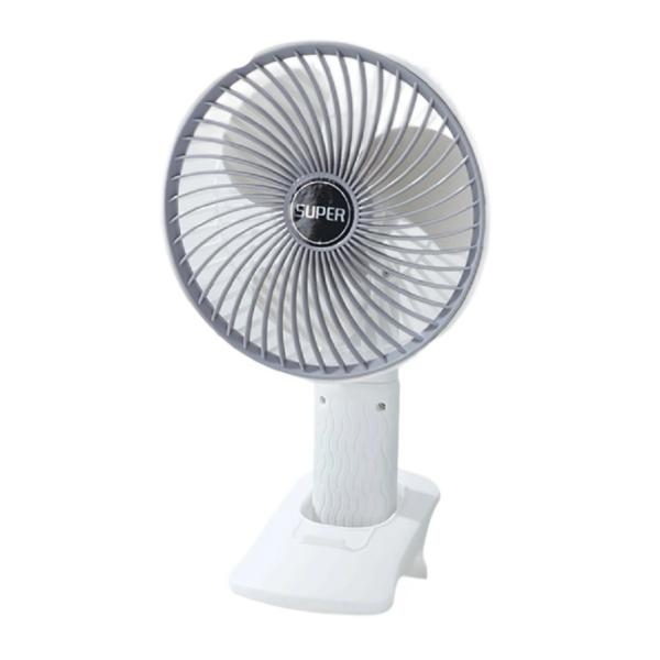4-in-1 Multi-Position Gray Fan Clip Hang Stand Handheld Two Versions Battery Fan