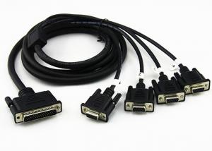 China High Density Black RS 232 Serial Cable / Cisco Router Cable For Computer wholesale