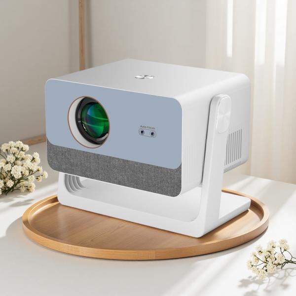 H5 White Android Home Theater Projector 1080P Dust Free 600 ANSI Projector