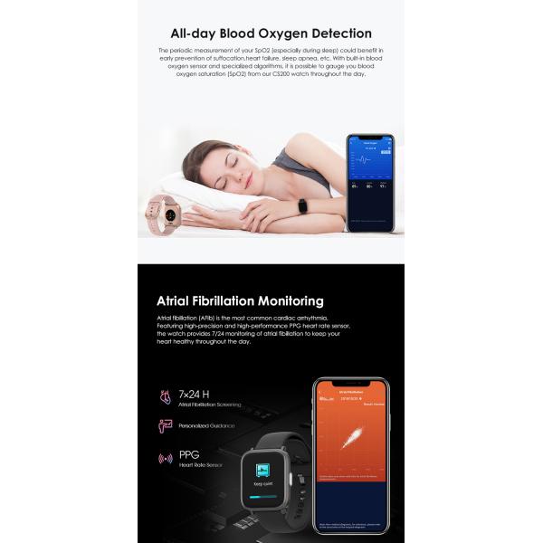 ODM Body Temperature Bluetooth 5.0 Waterproof Sport Smart Watch