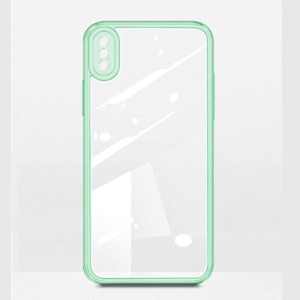 TPU Edge Glass Back Hybrid Scratch Proof Phone Cover High Transparency Impact Buttons