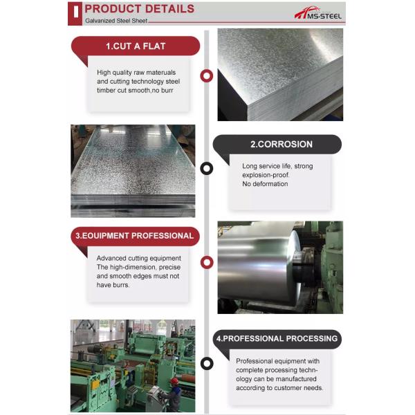 Corrugated Galvanized Steel Roofing Sheets 1mm G90 Z275 SPCC ST12 DC01