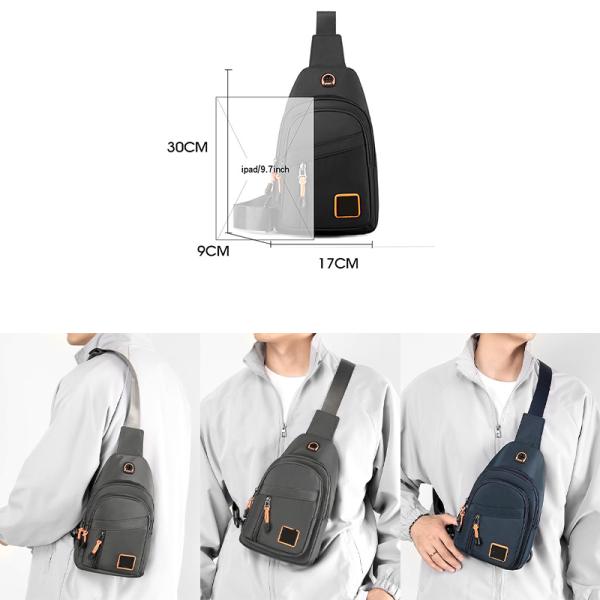 Sympathybag Crossbody Chest Sling Bag Water Resistant Small Chest Bag Men's OEM