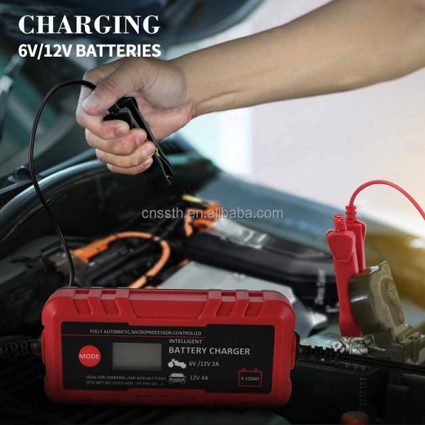 Waterproof Lead Acid Car Battery Charger 2A 6A 6V/12V Battery Charger