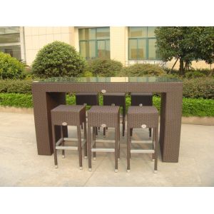 China Outdoor Leisure Furniture Sets , Fashion Resin Wicker Bar Set on sale