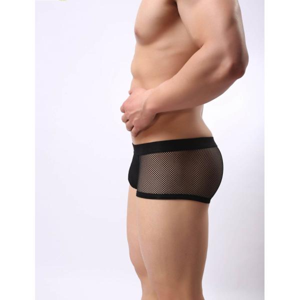 Mens Sexy Boxer Shorts Xl See Through Mesh Waistband Briefs Club Wear Customized Waistband Boxer Briefs
