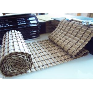 China Smooth Surface Bamboo Roller Window Shades Hotel Use Corrosion Resistant on sale