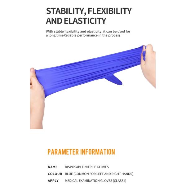 Medical Grade Disposable Protective Gloves / Nitrile Disposable Glove Customized