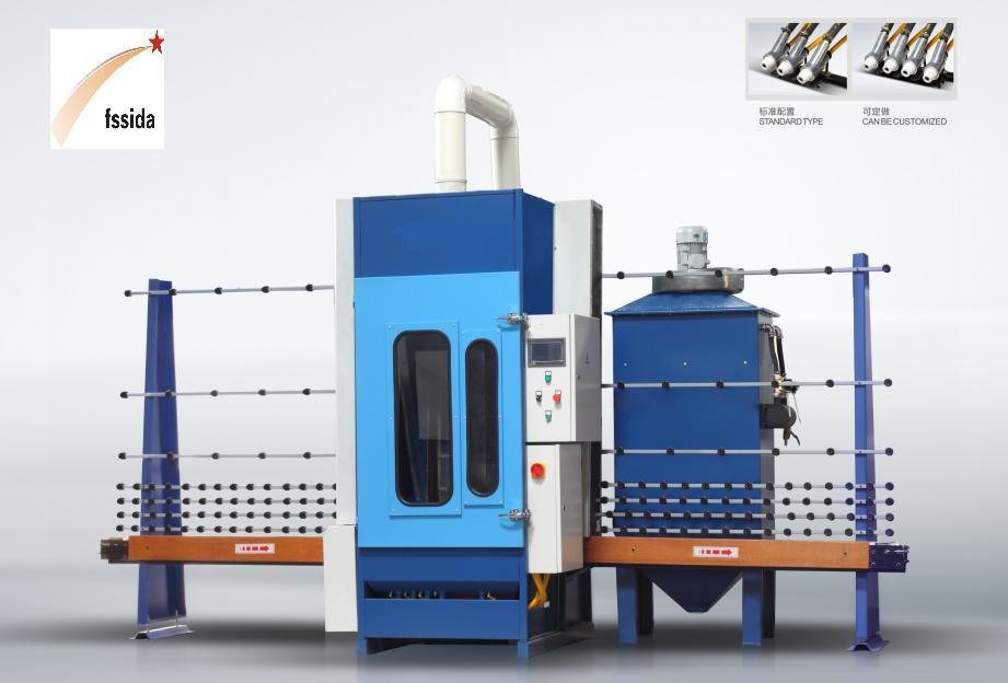 China Vertical Glass Sandblasting Machine Customized Color Design and Mechanical Text Report wholesale
