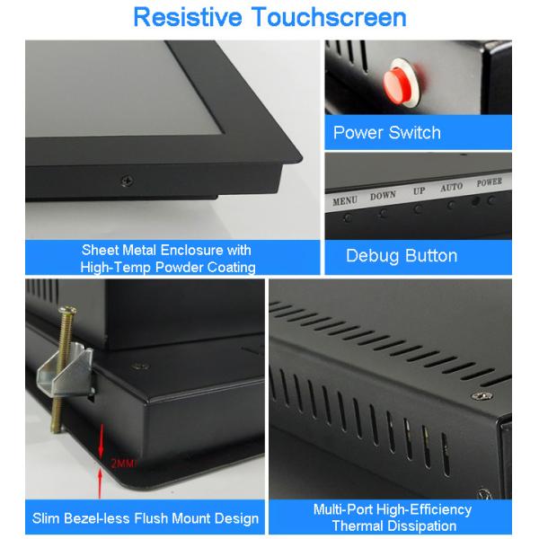 21.5 Inch Metal Case for Android Embedded Industrial Computer Application Touch Screen Monitor Manufacture Pc Computer Frame Monitor Ip65 Waterproof